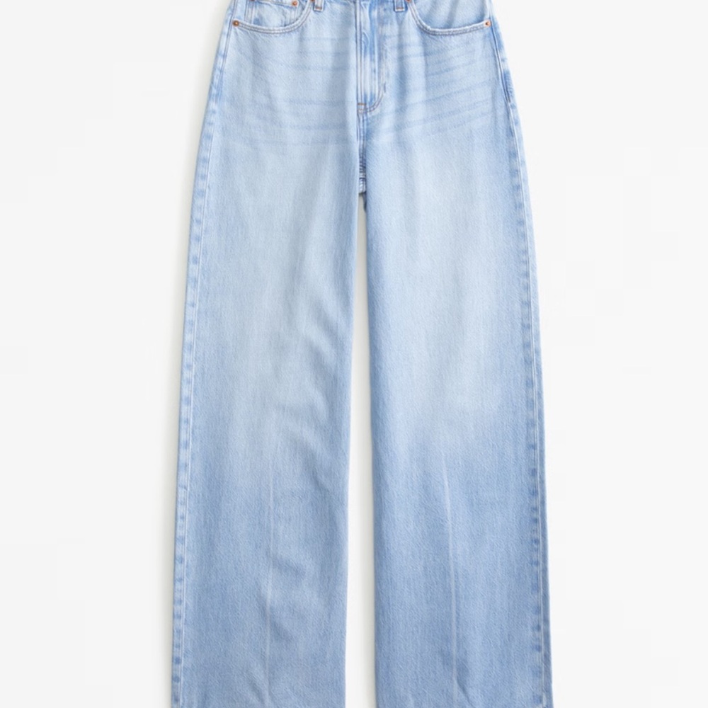 Abercrombie & Fitch Blue Flare Wide Leg Jeans